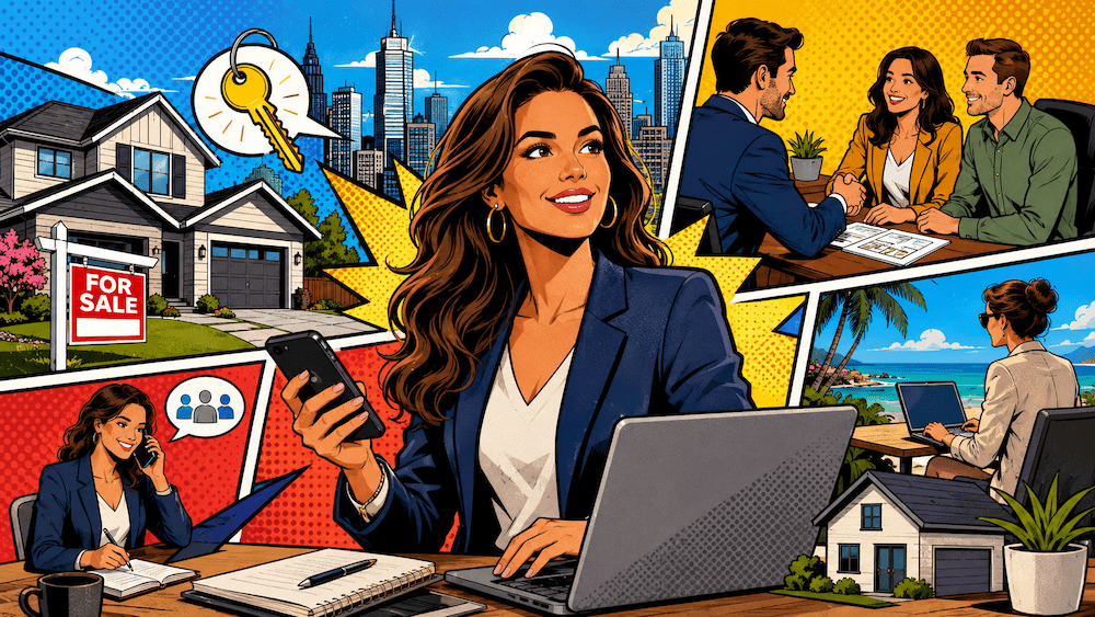 une femme se reconvertit comme agent immo independant