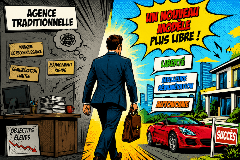 un agent immo qui quitte une agence